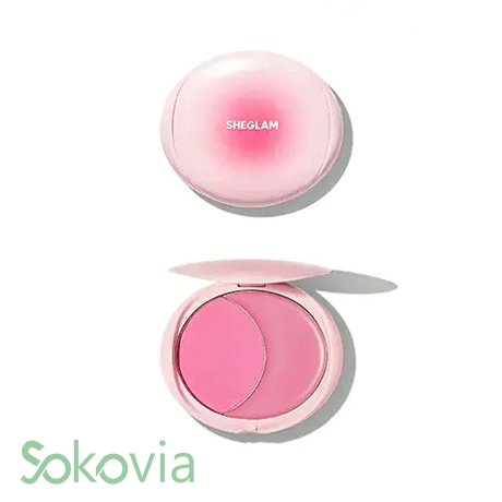 رژ گونه شیگلم مدل کرمی پودری رنگ Pink Sprinkles