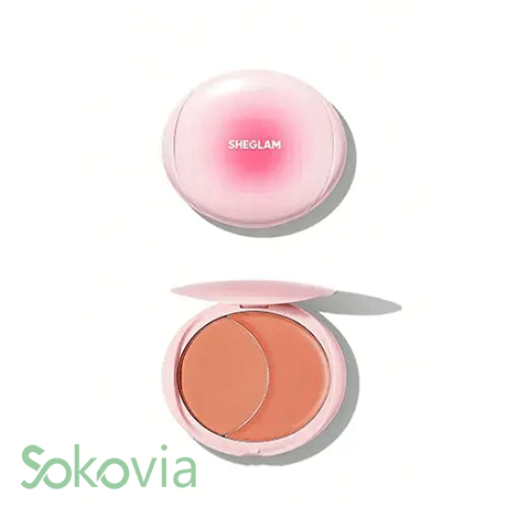 رژ گونه شیگلم مدل کرمی پودری رنگ Peach Juice