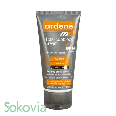 کرم ضد آفتاب آقایان آردن SPF 50 مدل Total