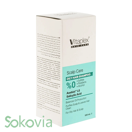 شامپو مو ویتاپلکس مدل Scalp Care مناسب موهای چرب