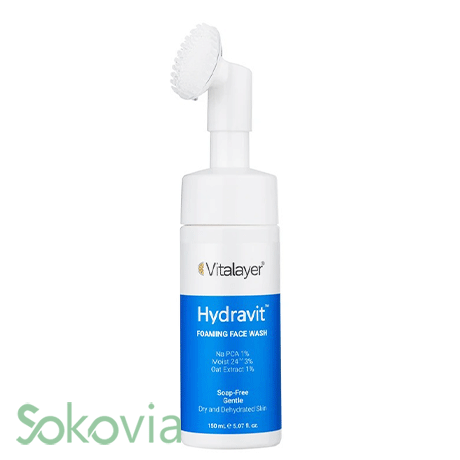 فوم شستشوی صورت ویتالیر Hydravit مناسب پوست خشک