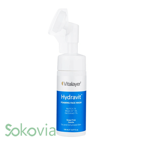 فوم شستشوی صورت ویتالیر Hydravit مناسب پوست خشک