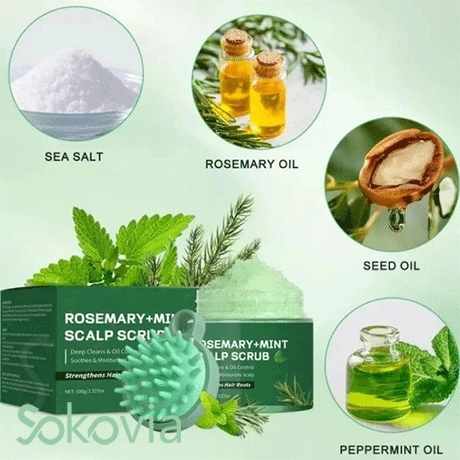 اسکراب کف سر سادور مدل رزماری و نعناع