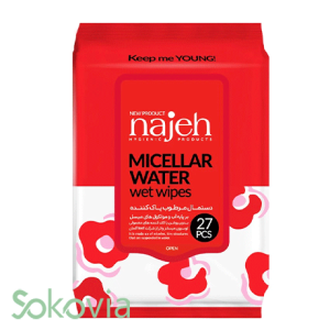 دستمال مرطوب پاک‌ کننده صورت و بدن ناژه مدل Micellar Water